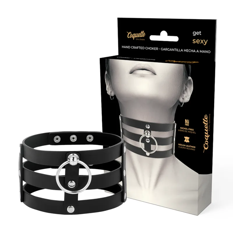 Coquette Chic Desire - Fetish Style Vegan Leather Collar Choker