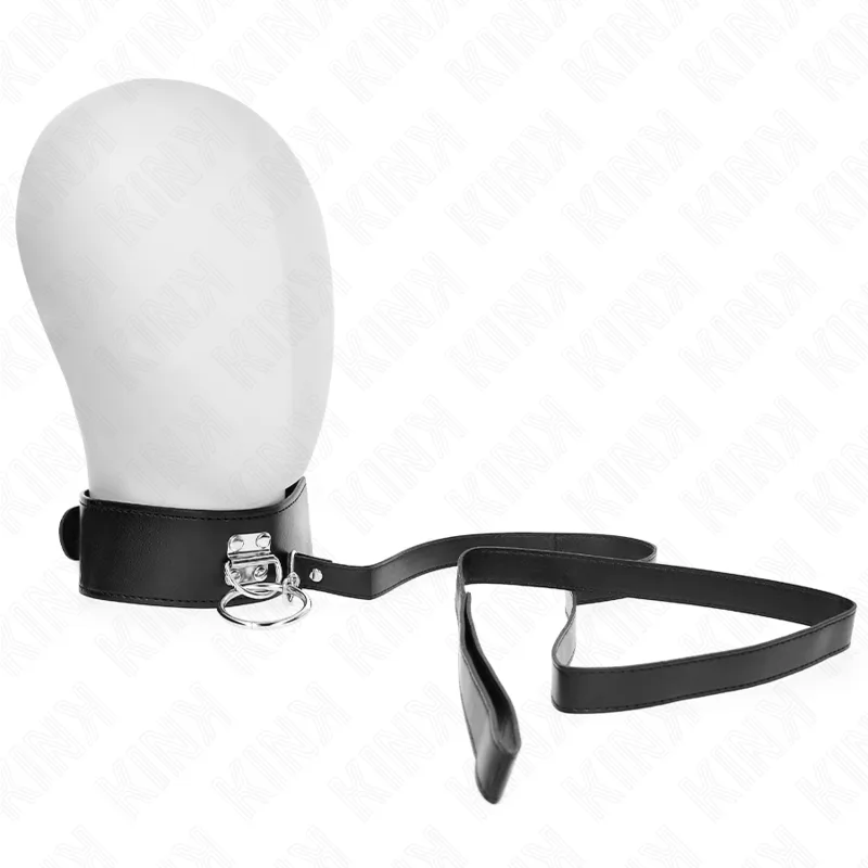 Kink - Studded Collar & Leash Set | Leatherette Strap 116 CM | Collar 50 x 5 CM