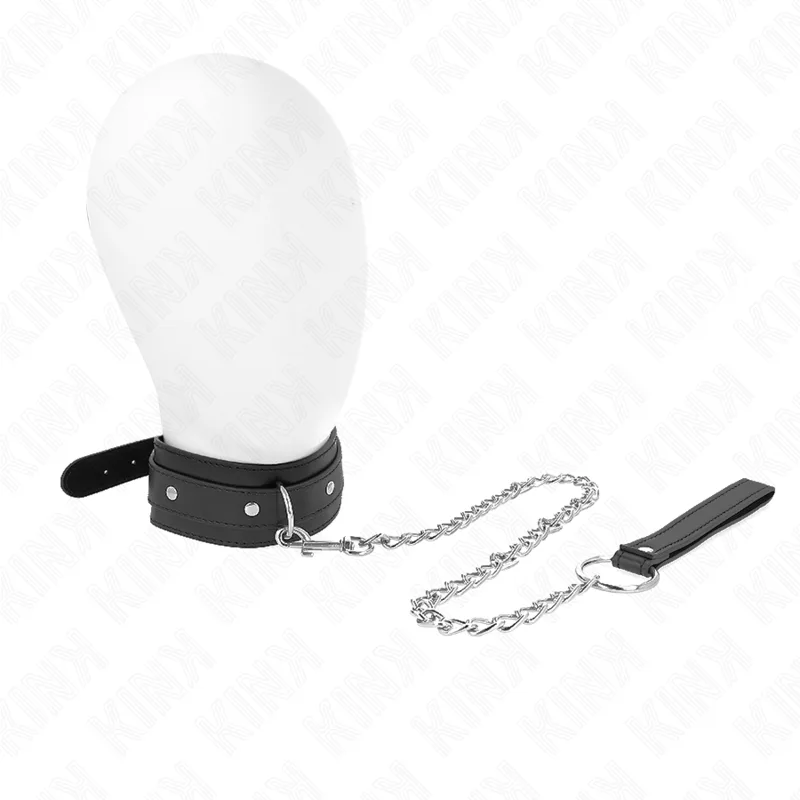 Kink Collar Necklace with Leash – 65 cm Leash, Adjustable 38–49 cm x 5 cm, Single D-Ring