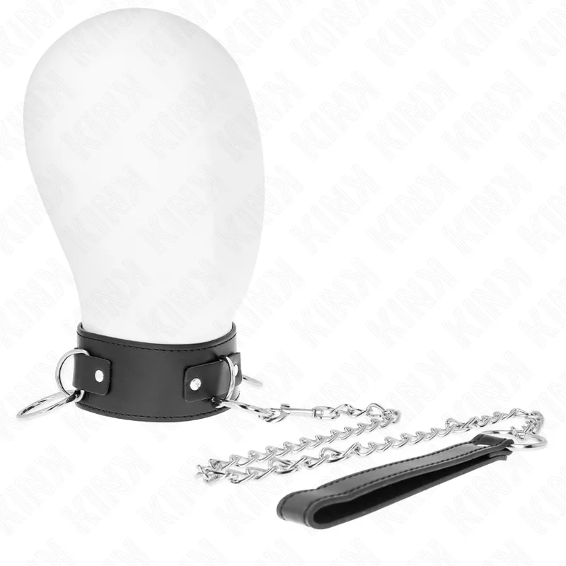 Kink - Adjustable Collar with Leash 65 CM | 3-Ring Model 2 | 36–43 CM x 5 CM
