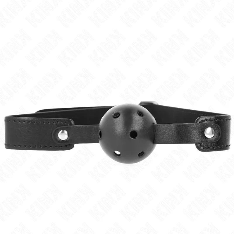 Kink Breathable Ball Gag with 4.5 cm Ball and 65 x 2.5 cm Adjustable Strap – Black