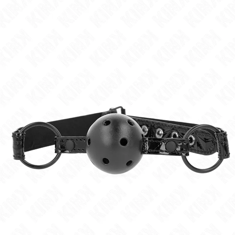 Kink Diamond Pattern Ball Gag – 4,5 cm boll, Modell 3, Justerbart rem 42–60 cm