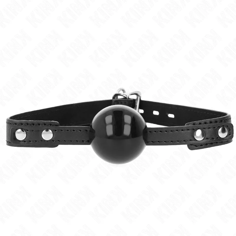 Kink Soft TPE Ball Gag – 4 cm Ball, Model 3, 60 x 2 cm Adjustable Strap (37–52 cm)