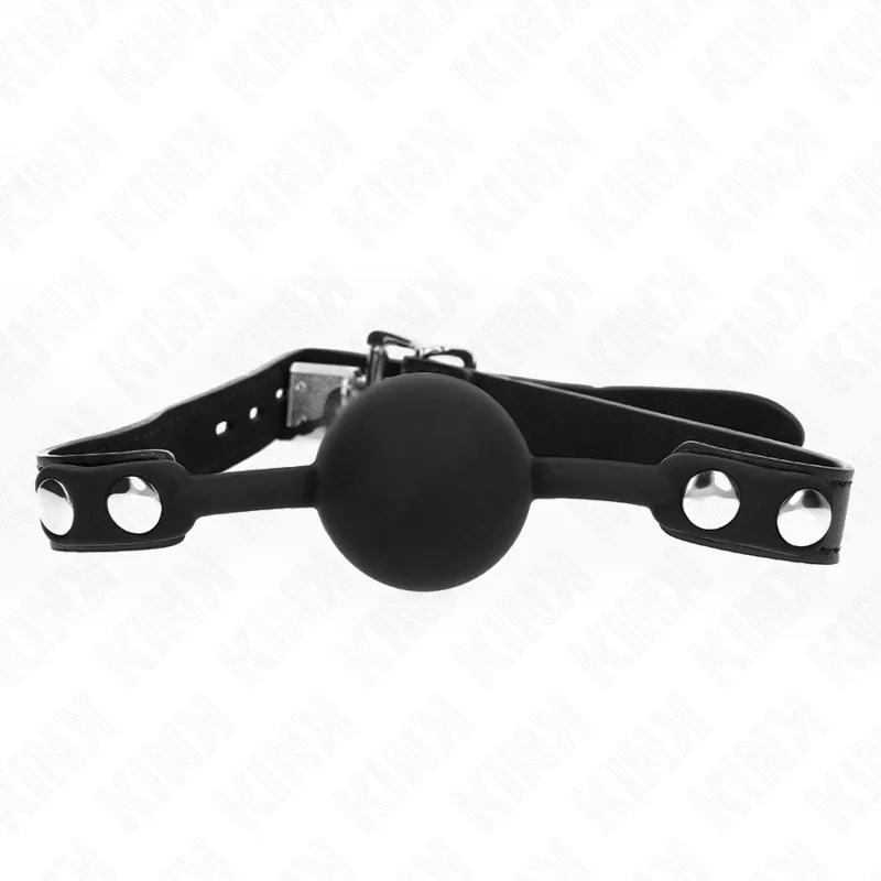Kink Model 1 Silicone Ball Gag with Locking Strap – 4 cm Ball, 60 x 2 cm Strap