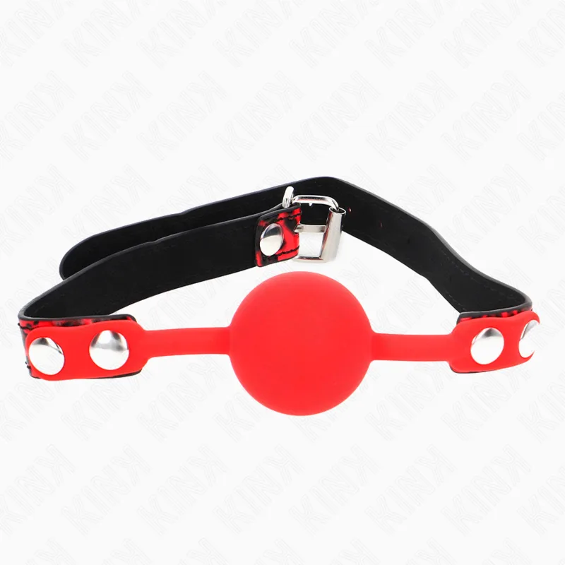 Kink Silicone Ball Gag – 4 cm boll med 60 cm justerbar rem (Modell 2)