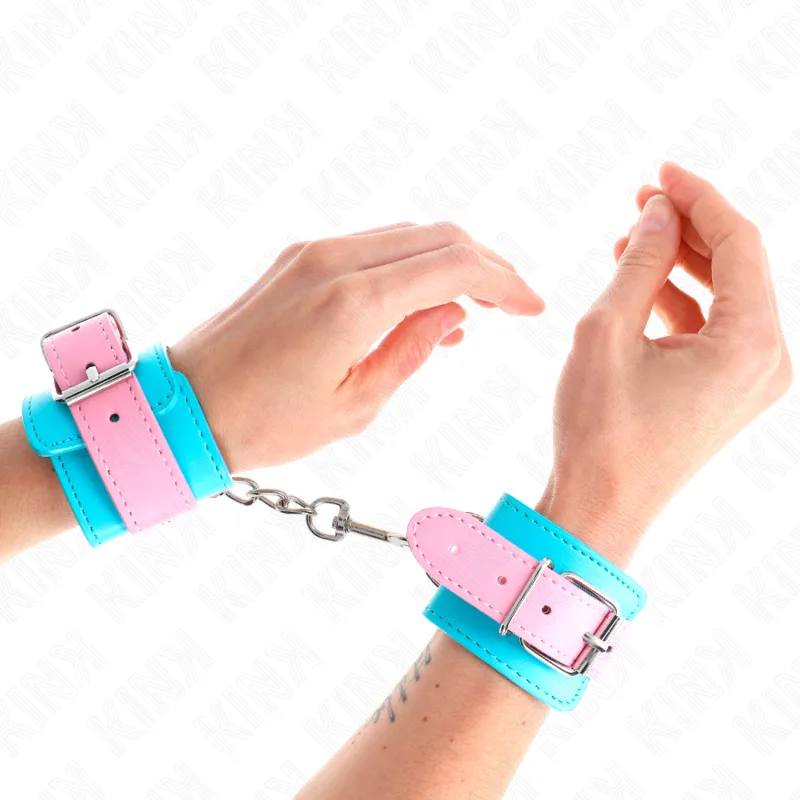 Kink Cute Wrist Restraints – Adjustable 16–28 cm x 5 cm | Available in Blue & Pink