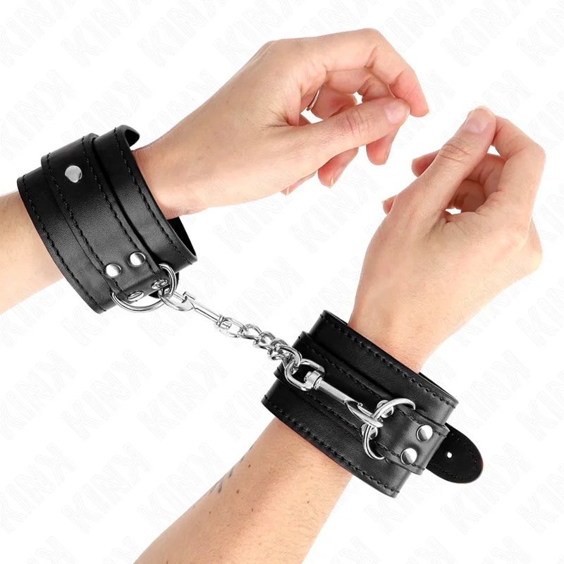 Kink Simple Wrist Restraints - Adjustable Black Cuffs (20–23 cm x 5.5 cm)