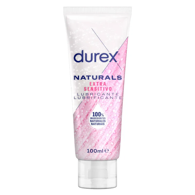 Durex Naturals Extra Sensitive Personal Lubricant – Water-Based with Natural Aloe Vera, 100 ml