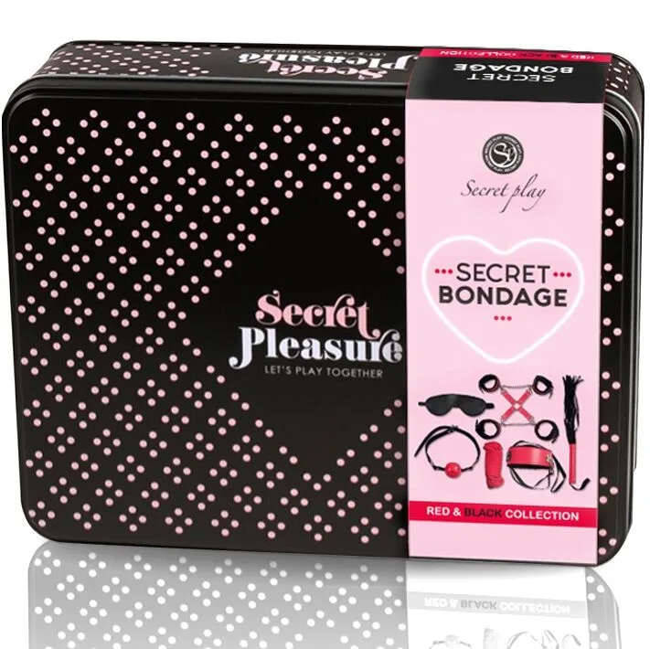Secretplay - BDSM Bondage Startkit & Avancerat Set | 6-Delar Röd Kollektion