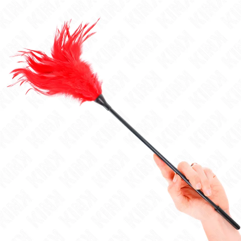 Kink Multiple Red Tickle Feathers – 45 cm Sensory Stimulation Wand