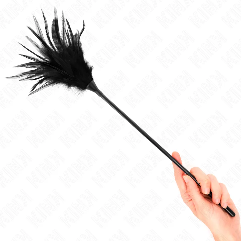 Kink Multiple Black Tickle Feathers – 45 cm Sensory Stimulation Wand