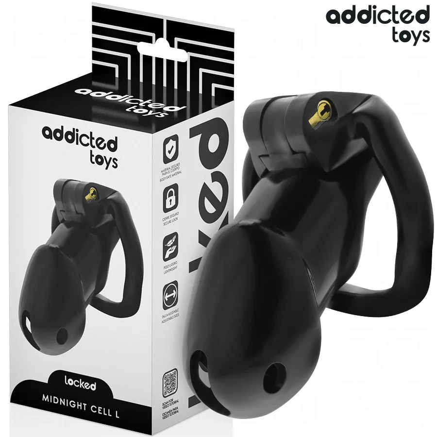 Addicted Toys Locked - Midnight Cell Peniskyskhetsur Storlek L