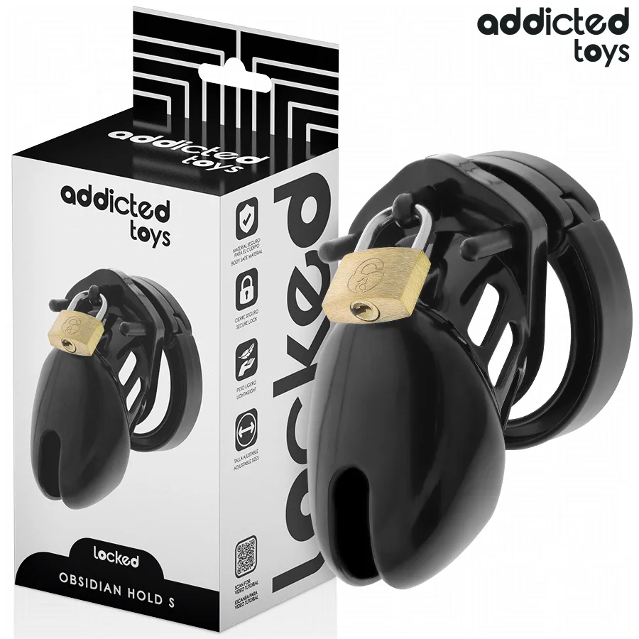 Addicted Toys Locked - Obsidian Hold Peniskyssenhet Storlek S