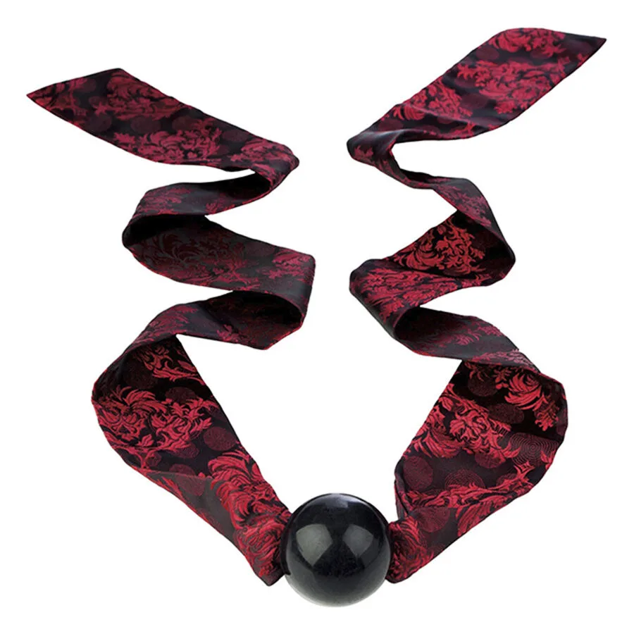 CalExotics Scandal Silicone Stopper Ball Gag med svart och röd rosett