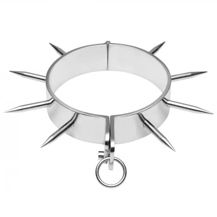 Metal Hard - BDSM Submissive Collar with Pointed Studs