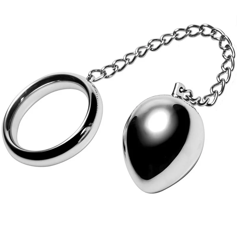 Metal Hard - Penisring 45MM + Kedja med Metallkula