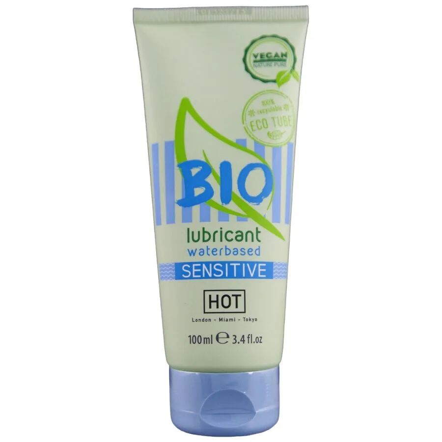 HOT Bio Sensitiv Vattenbaserat Ekologiskt Glidmedel 100ml – Veganskt, Aloe Vera & Karragenanformel