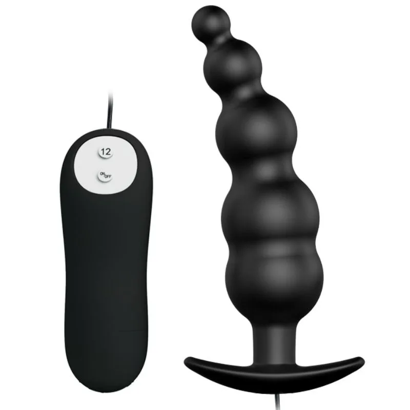 Pretty Love Vibrerande Analplugg med P-spotstimulering, 12 Vibrationsmodi & Fjärrkontroll – Svart Silikon
