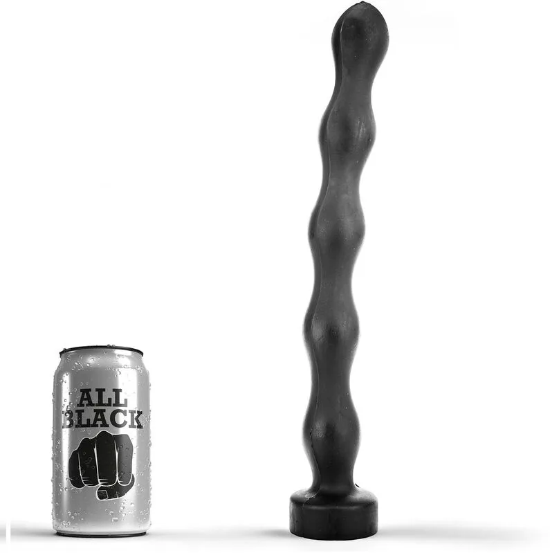 All Black Analplug med kulor – Graderad skaft med flera kulor, 32 cm