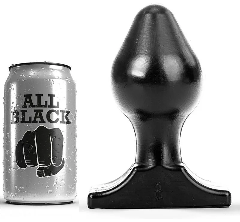 All Black Analplug – 16 x 8 cm | Flexibel analträningsplugg