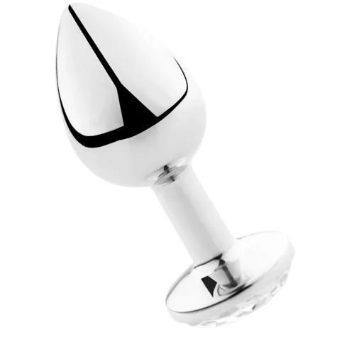 Secretplay - Large Aluminium Anal Plug with Clear Diamond Base