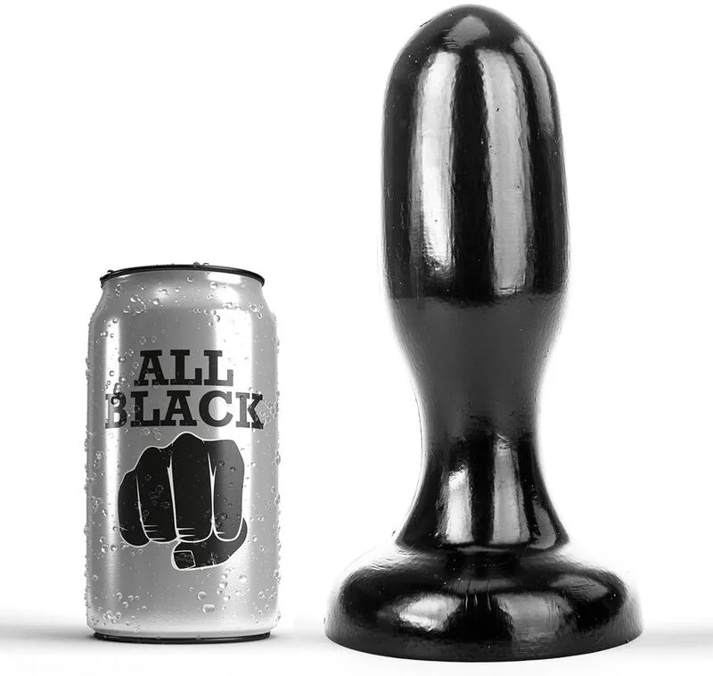 All Black Analplug – 19,5 cm Insättningsbar Längd, 6 cm Diameter