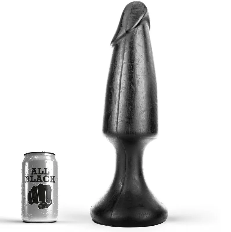 All Black Anal Plug 35 cm – Realistisk Form Extra Längd Träningsplug