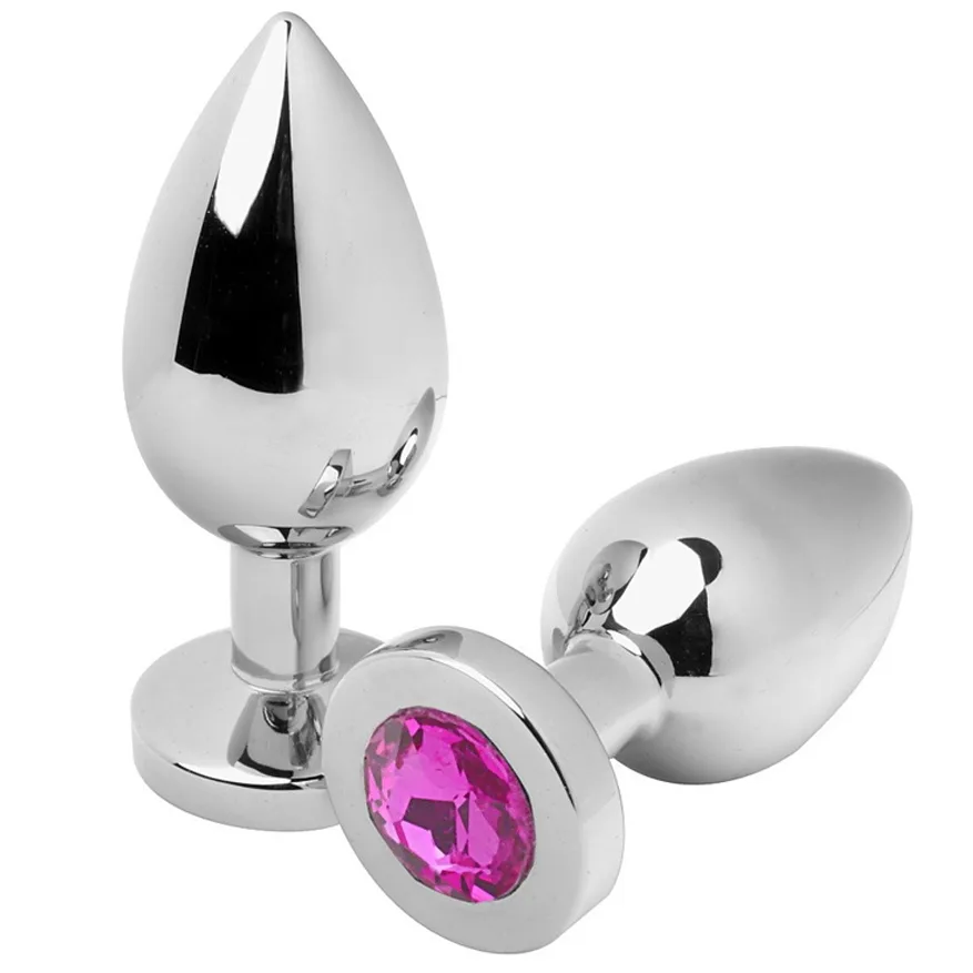 Metal Hard - Diamond Pink Anal Plug Medium 7.62 cm