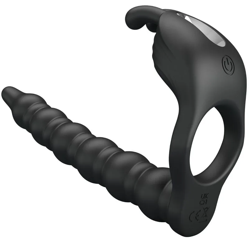 Pretty Love - Blackney Vibrating Penis Ring with Stimulating Plug
