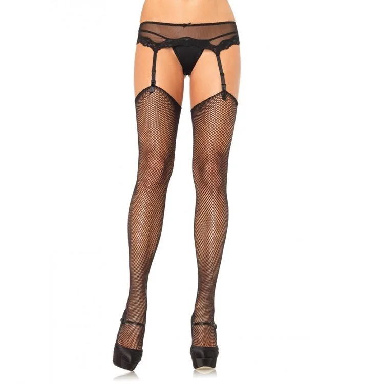 Leg Avenue - Fishnet Stockings Without Silicone Stay-Up Band