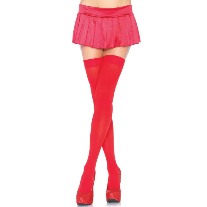 Leg Avenue Nylon Thigh High Stockings – Red