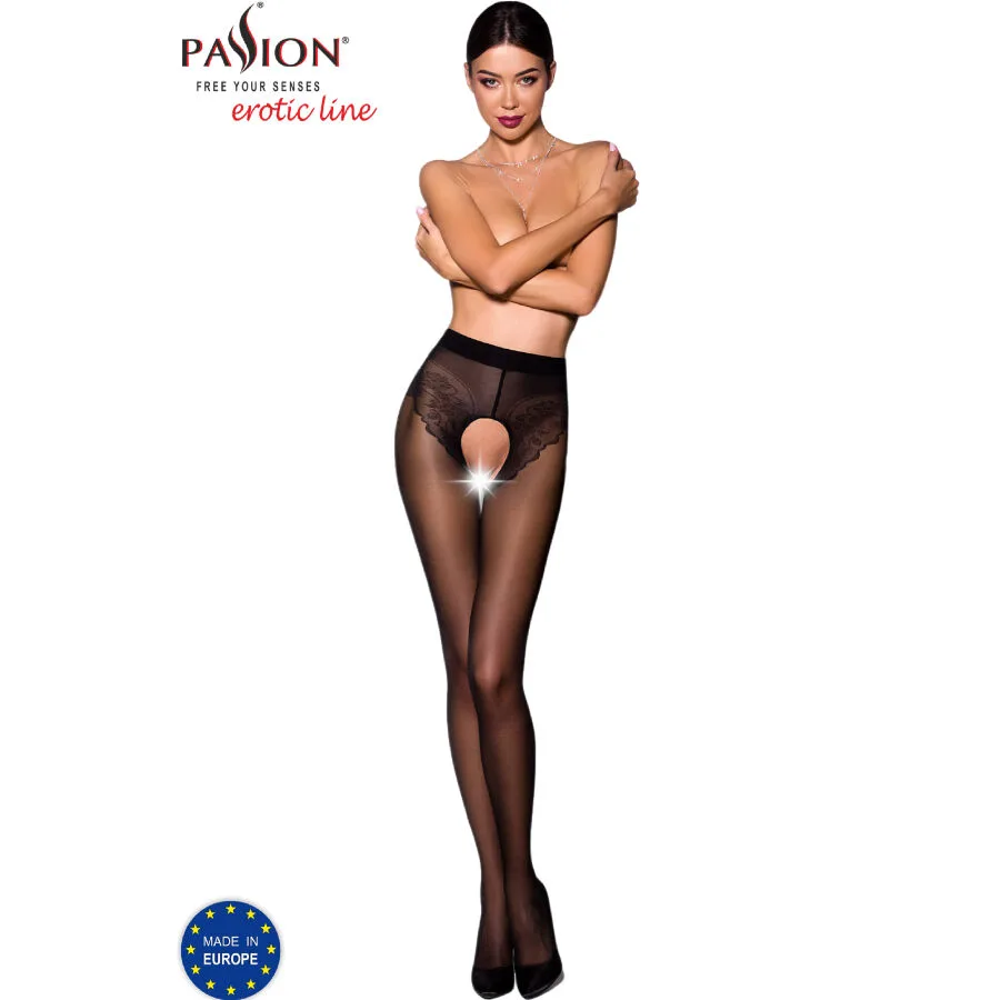 Passion Tiopen 006 Svarta Trekvartslånga Tights – 30 Den