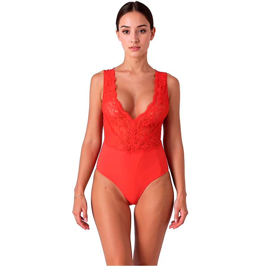 Passion - Evalie Spetsbody | Röd | Storlek L/XL